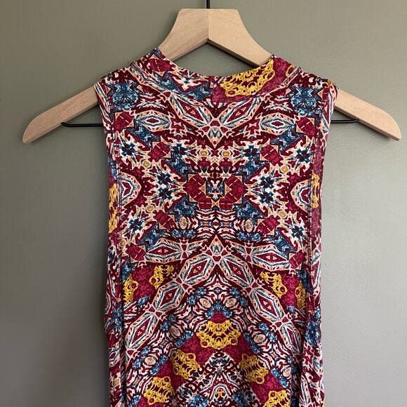 Anthropologie Maeve Lilt Swing Dress Size Small Sleeveless Red Stretch Jersey - Picture 12 of 16